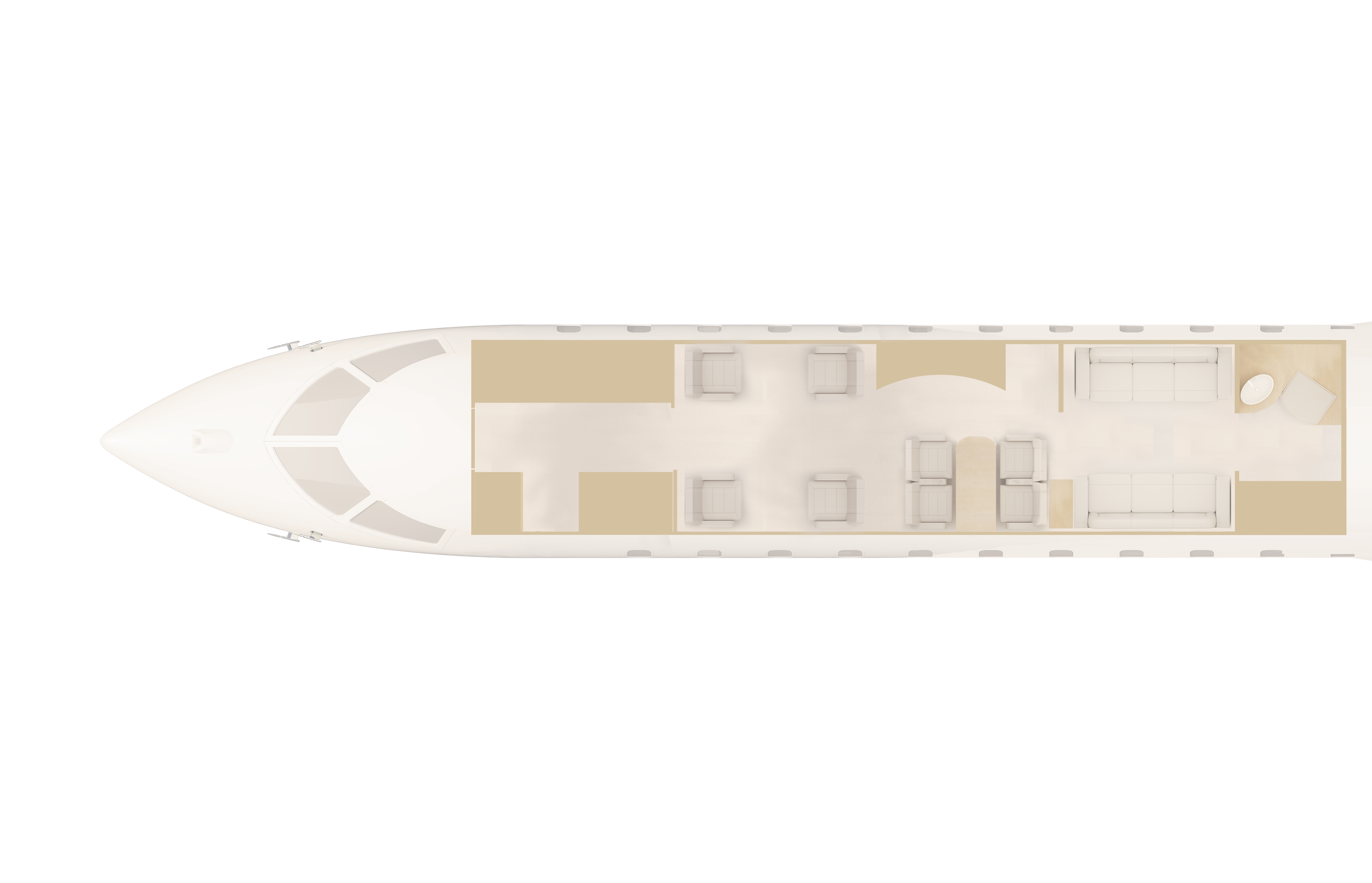 Global 5000 Cabin layout