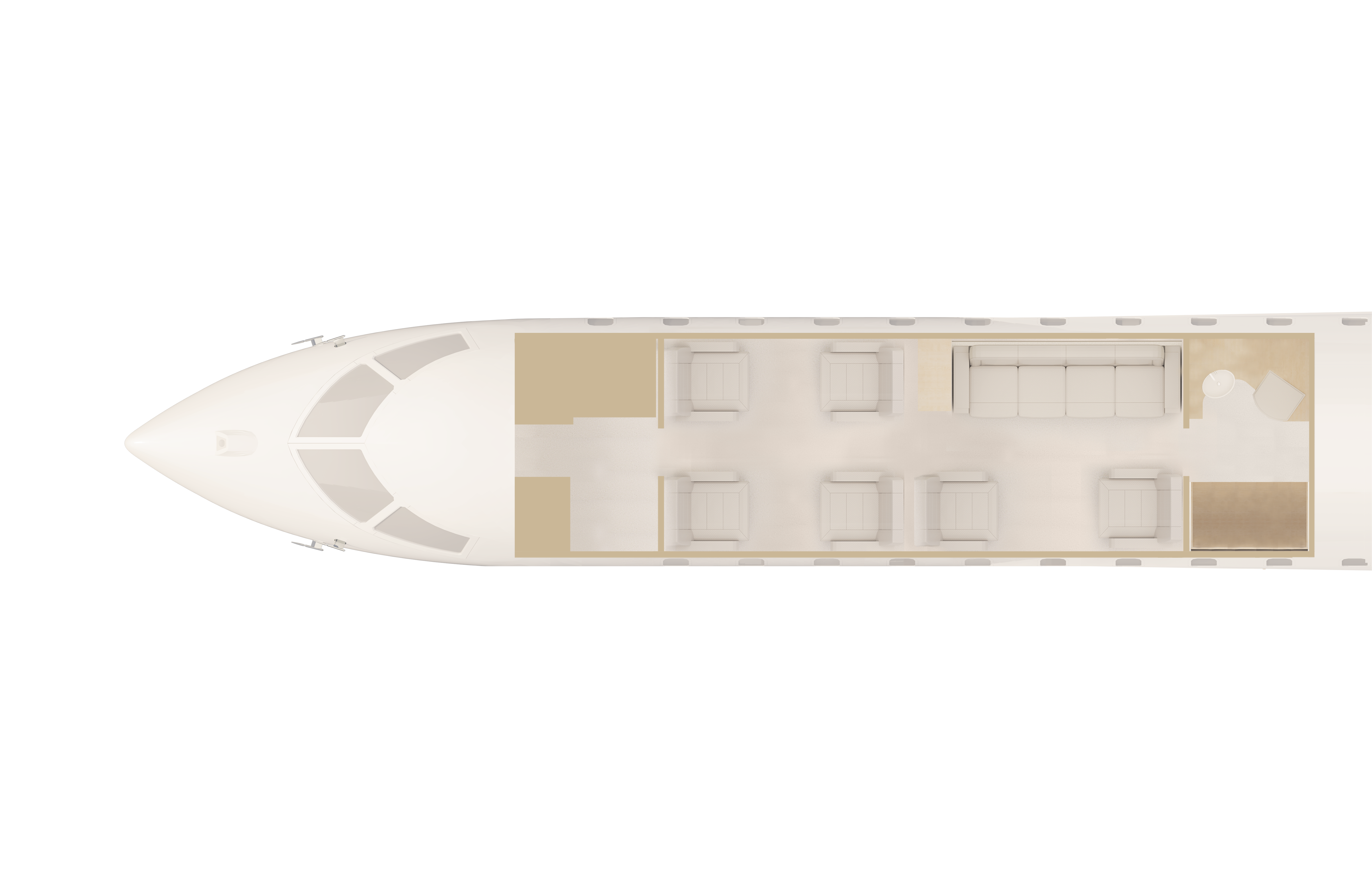 Challenger 604 Cabin layout