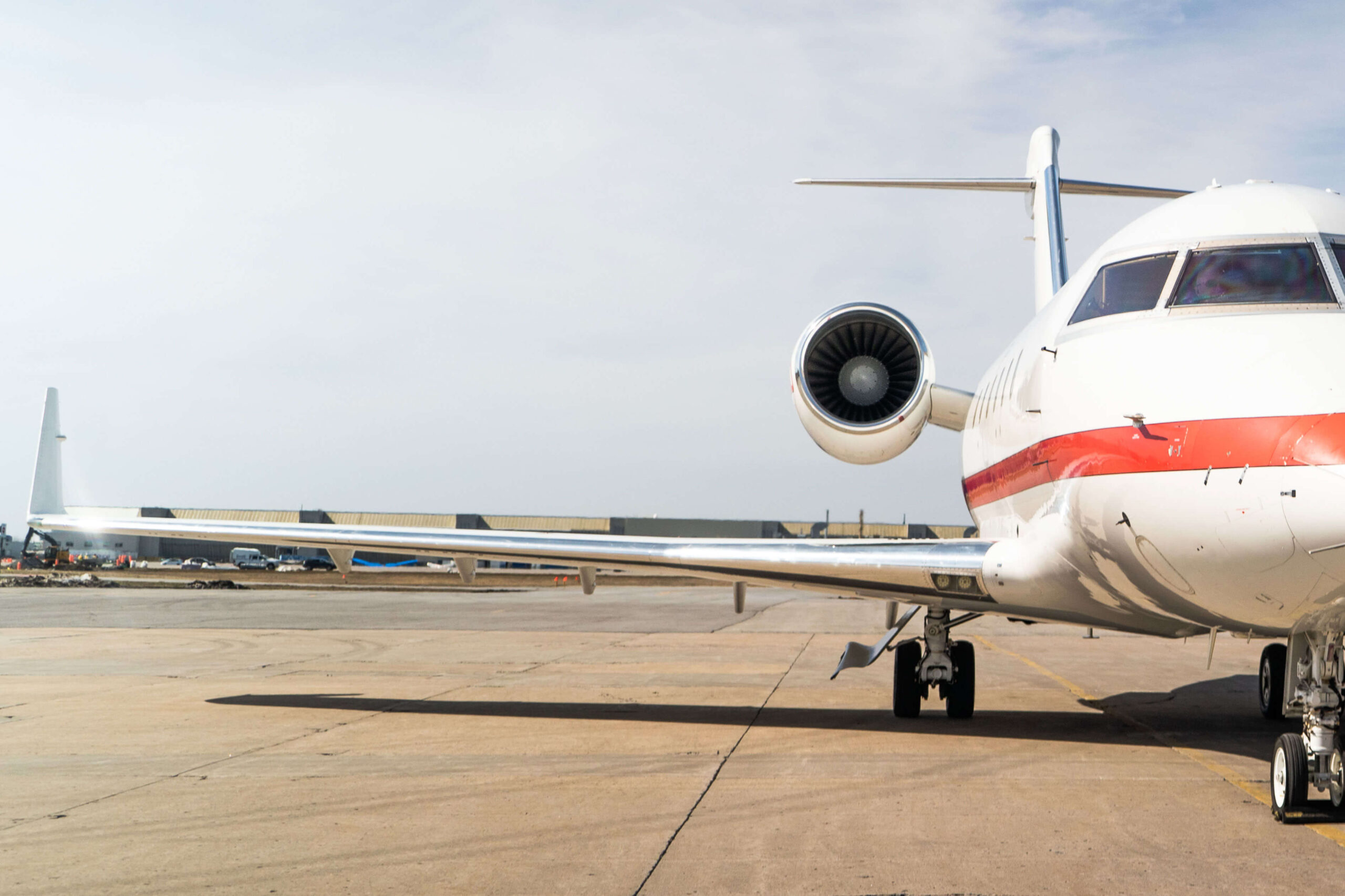 Bombardier Challenger Private Jet Exterior Engine