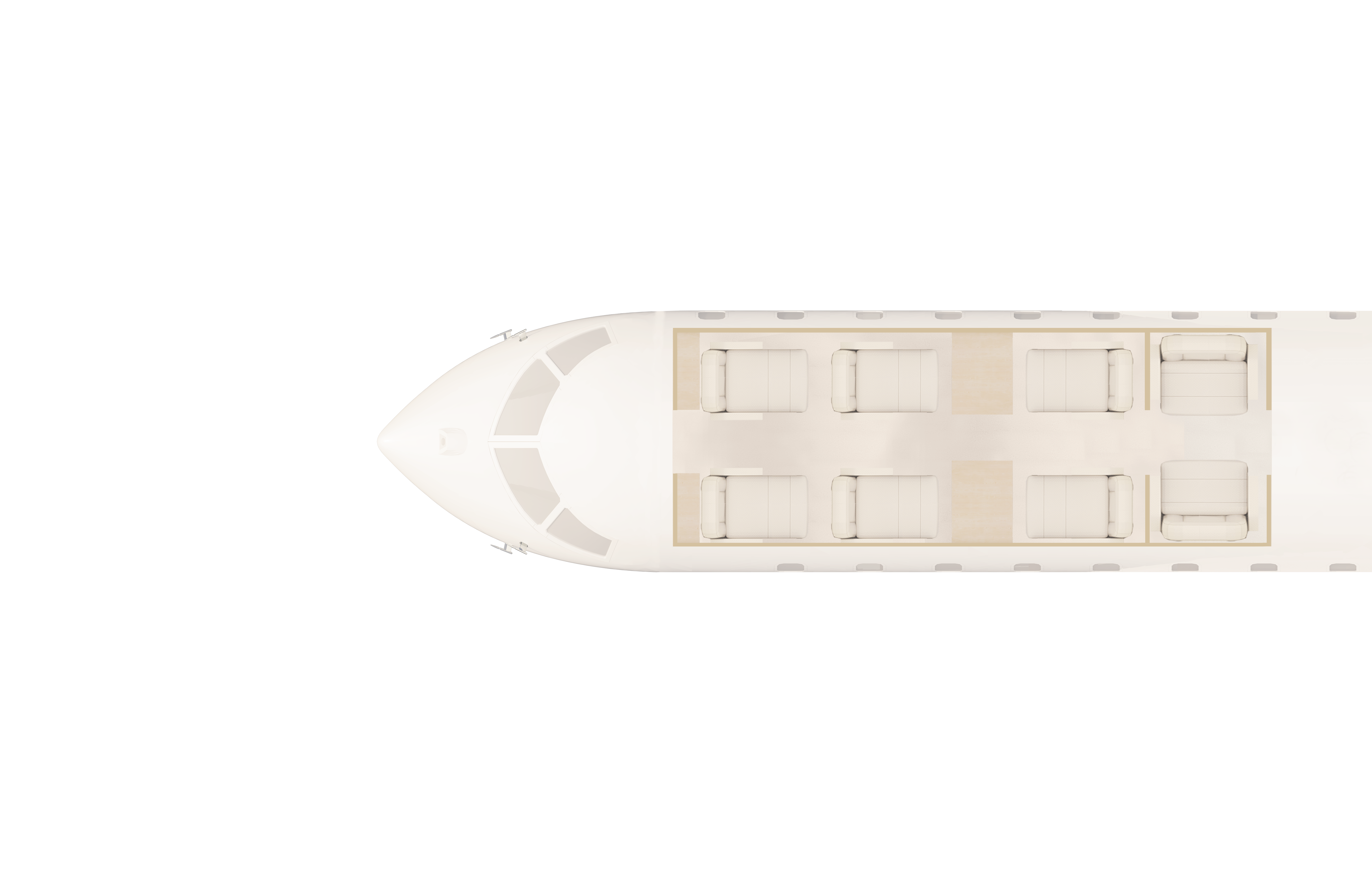 King Air B200 Cabin layout