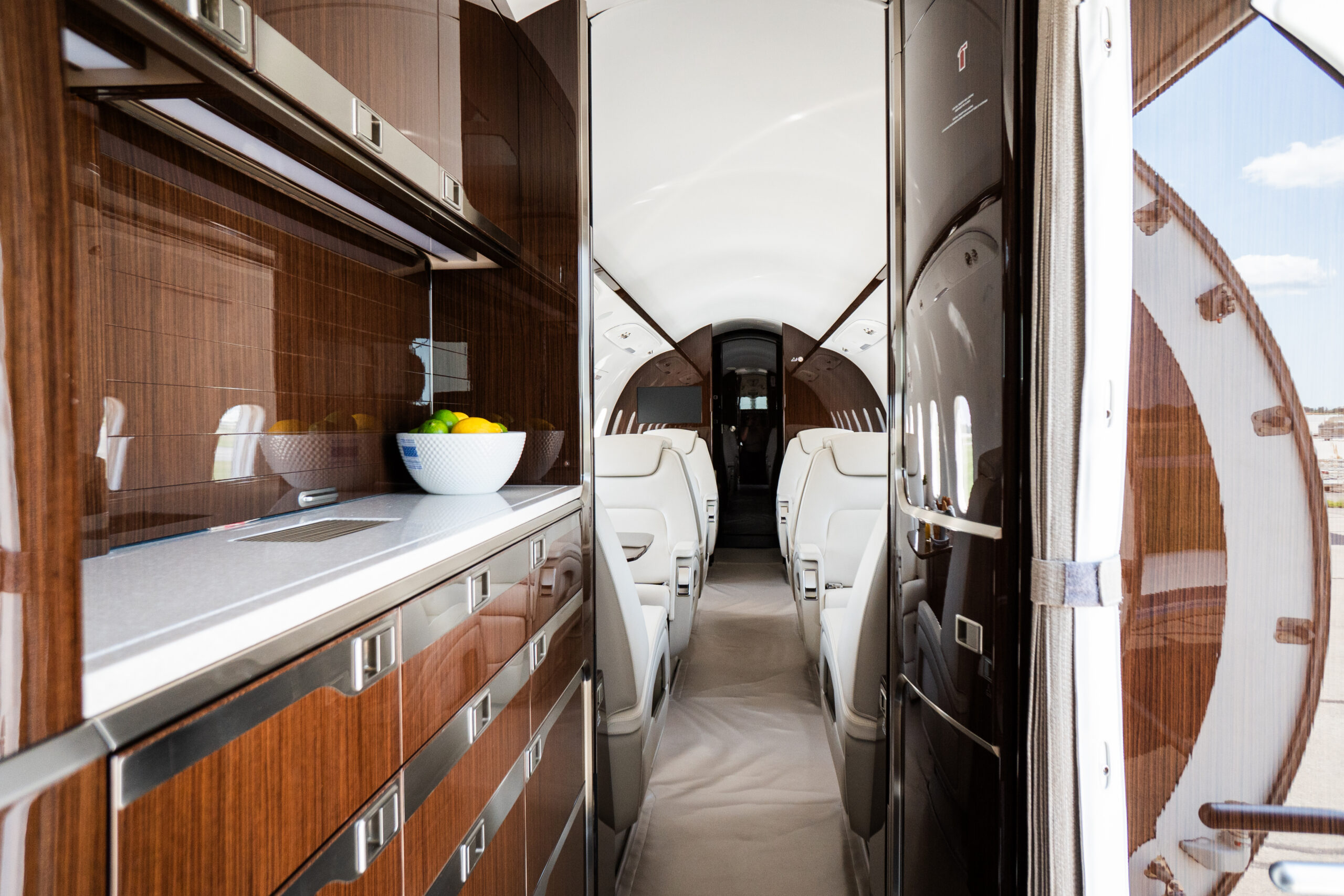 Challenger 350 Private Jet Charter Galley