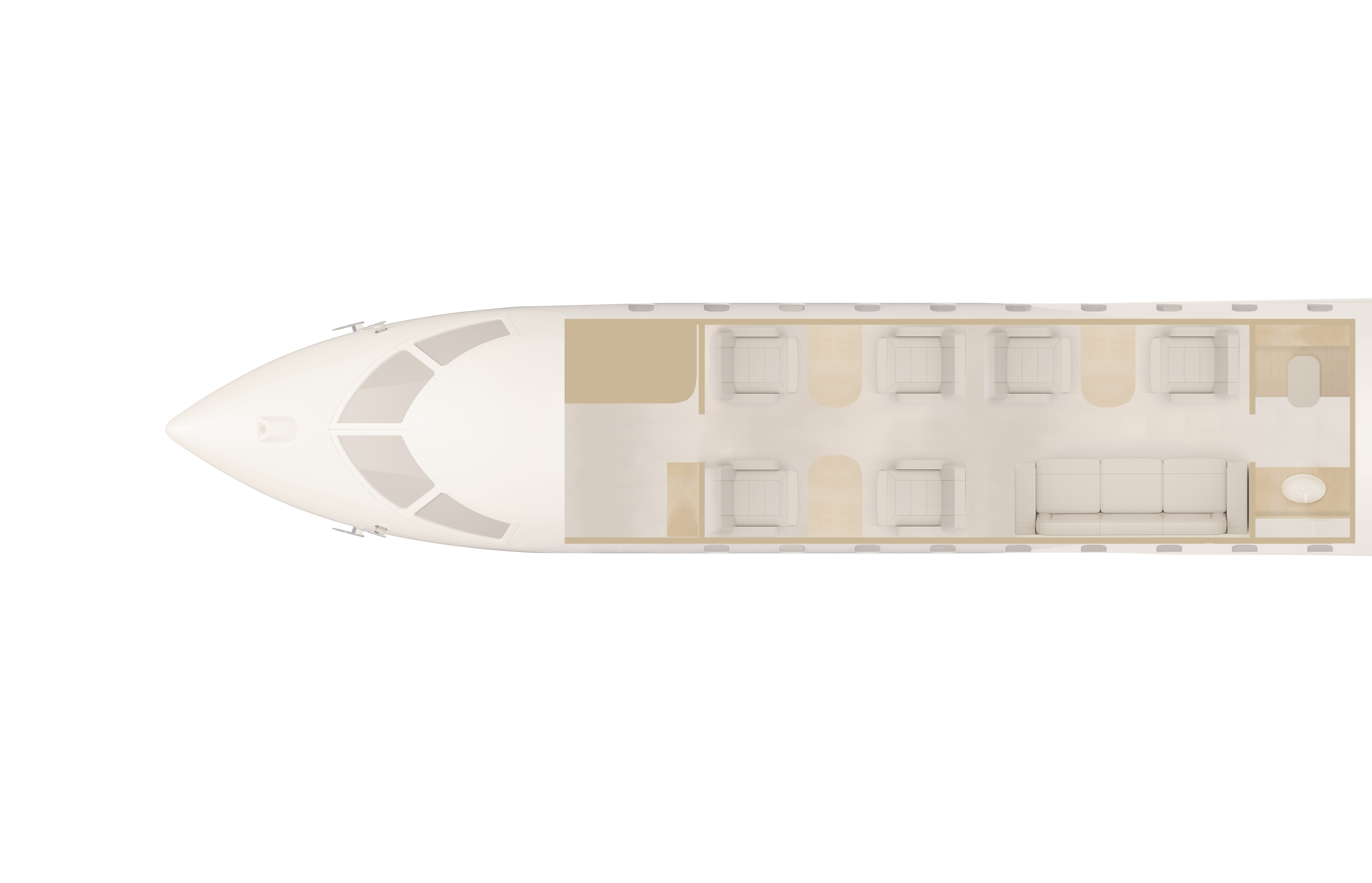 Gulfstream 280 Cabin Layout