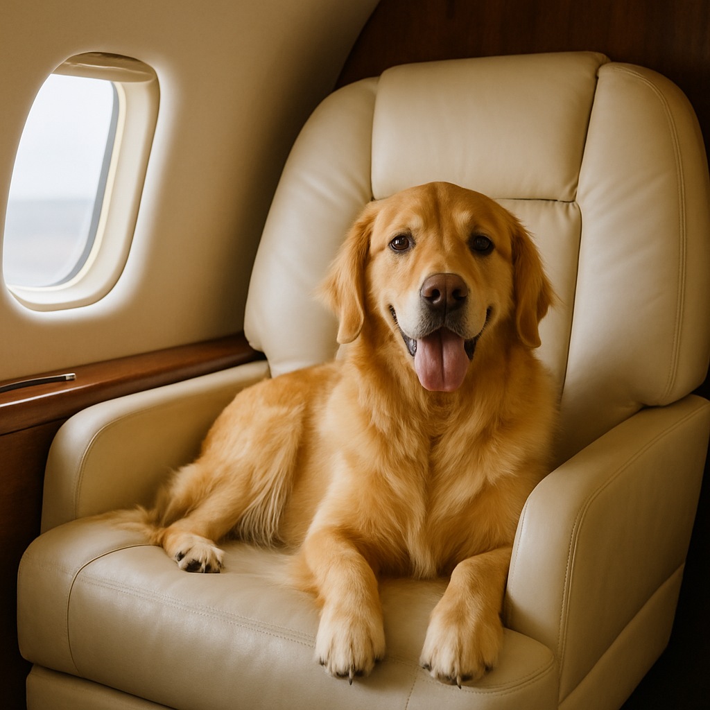 Dog private jet